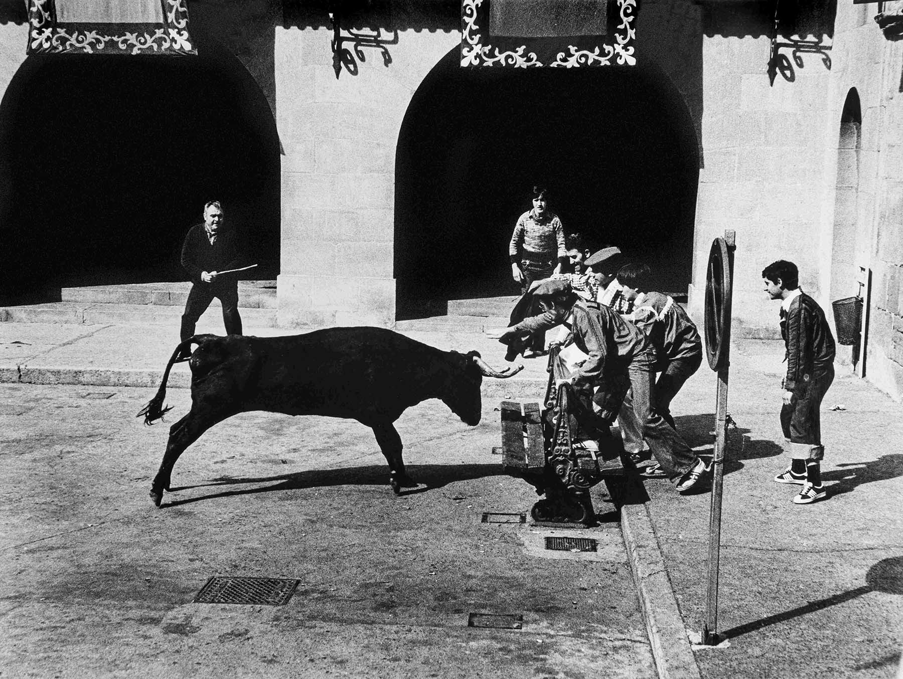 Foto 08. Vaquillas en Olite. Premio Nikon 1977 (Foto Javier Ochoa Martínez, cortesía del autor)