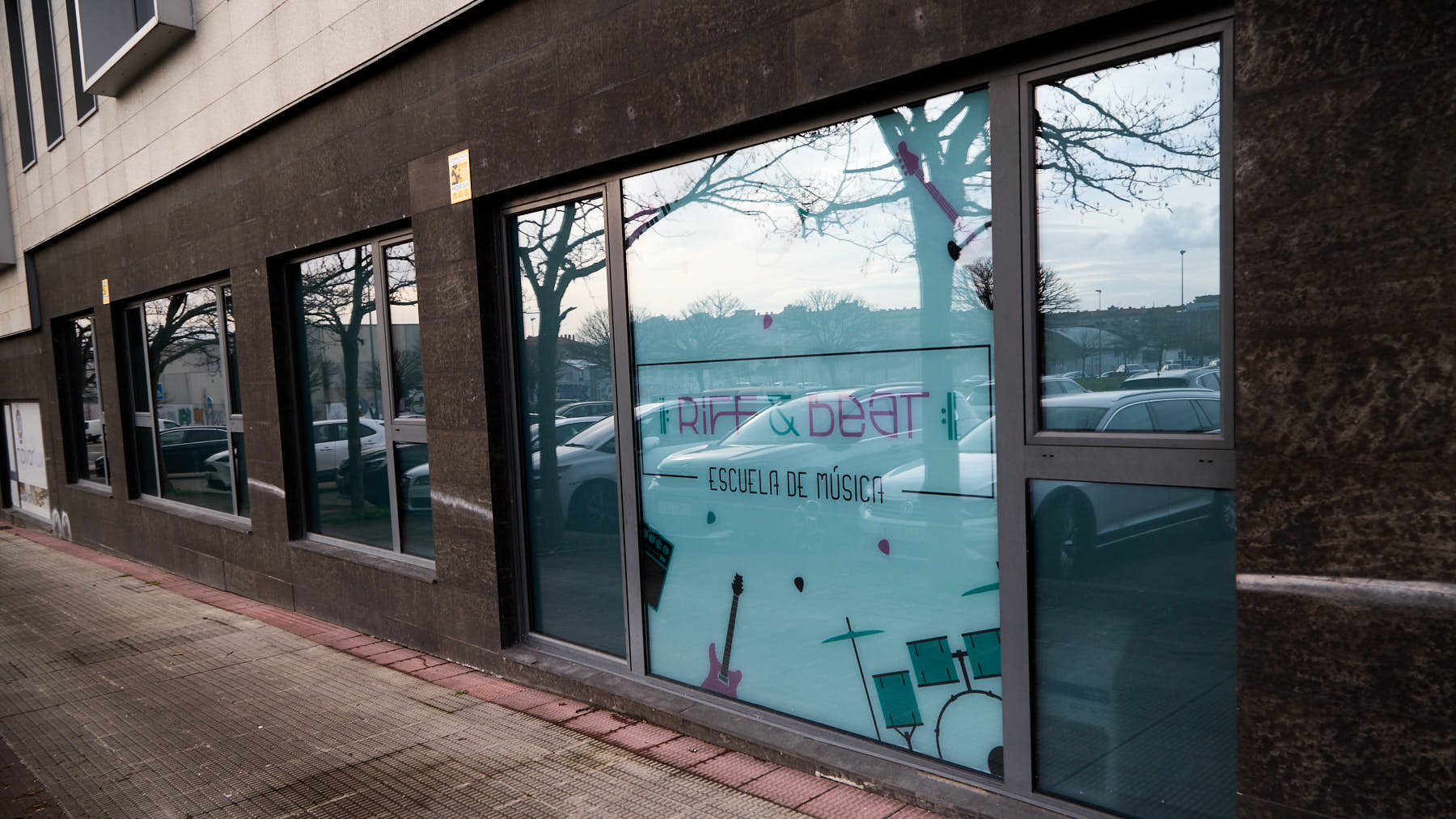 Academia de música Riff & Beat  en la calle Berriozar 21 de Ansoáin. IÑIGO ALZUGARAY