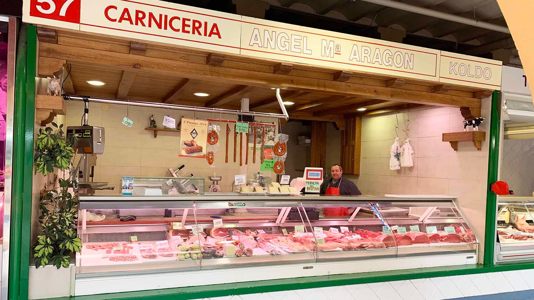 Imagen de la carnicería de Koldo en el mercado de Santo Domingo en Pamplona. Navarra.com
