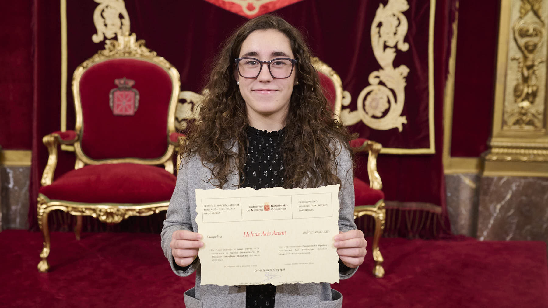 Entrega los premios extraordinarios de Educación Secundaria Obligatoria y Bachillerato correspondientes al curso 2022-2023. PABLO LASAOSA