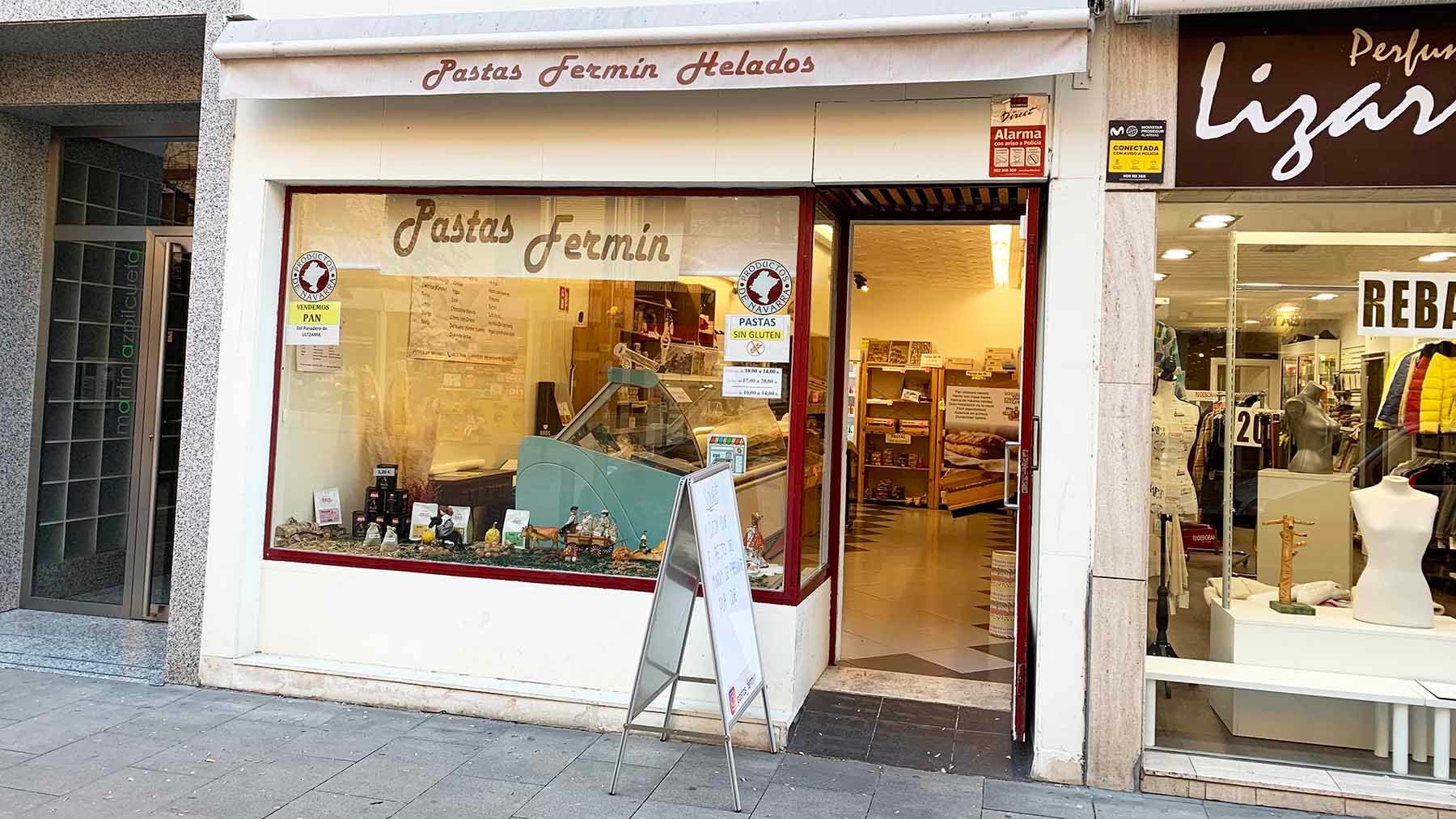 La tienda de pastas y helados Fermín en la calle Martín de Azpilcueta 13 en Pamplona. Navarra.com