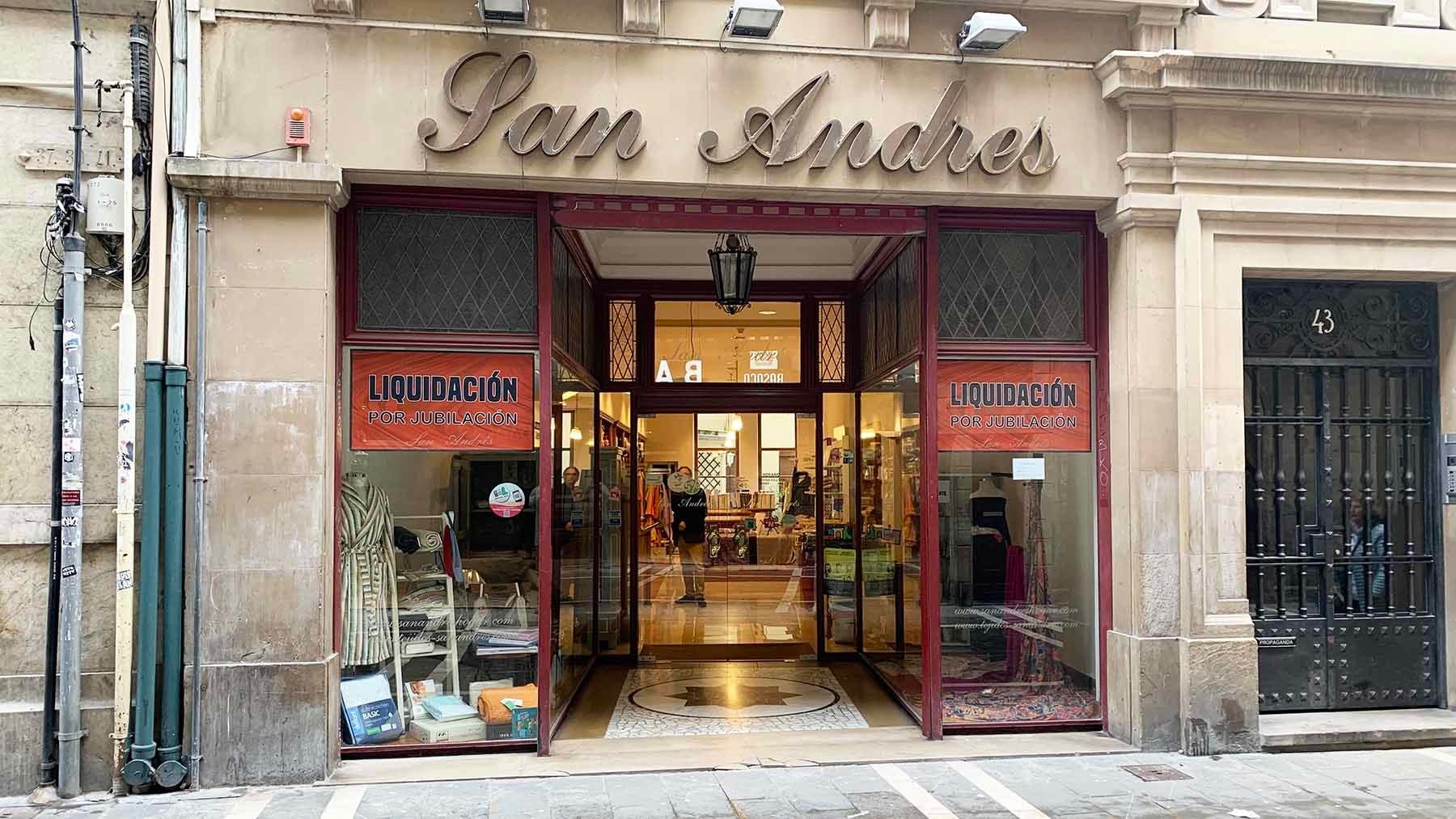La tienda tejidos San Andrés en la calle Zapatería 43 de Pamplona. Navarra.com