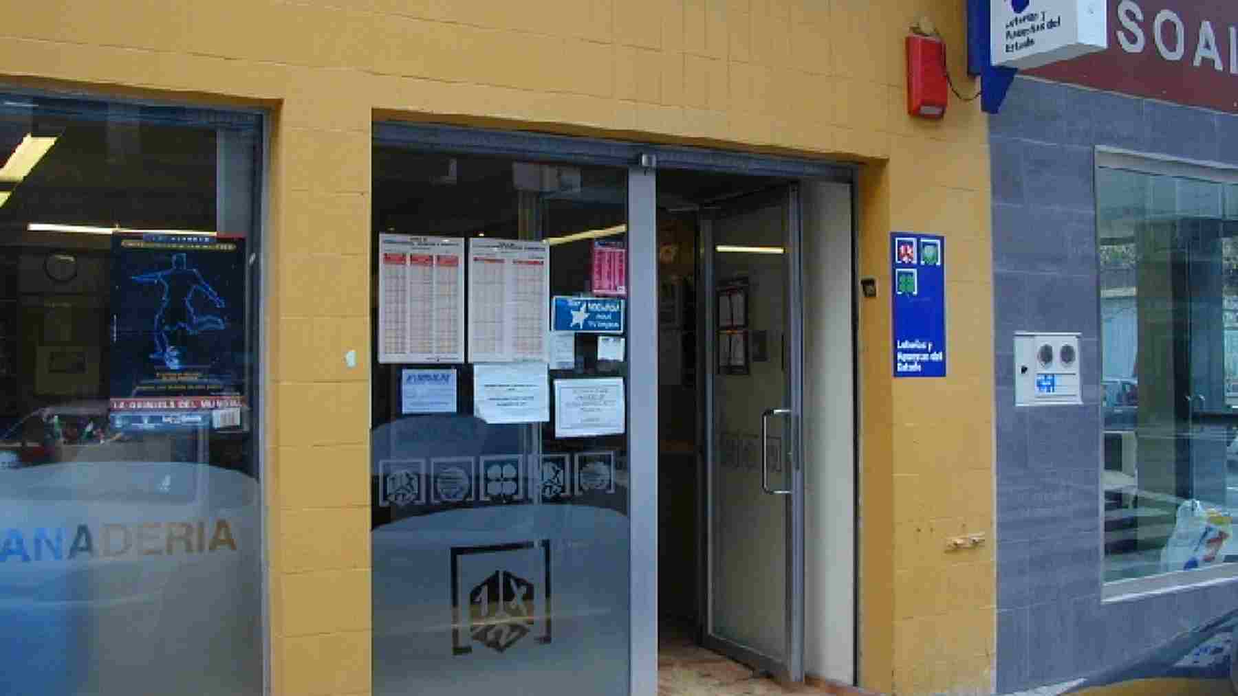 Punto de venta de lotería en la calle Divina Pastora, 12 de Ansoáin. ONLAE