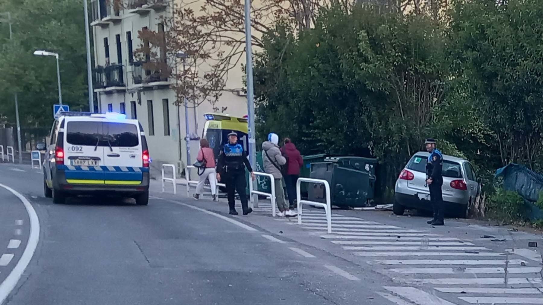 Un conductor borracho y drogado atropella a un ciclista a las puertas de un colegio de Pamplona