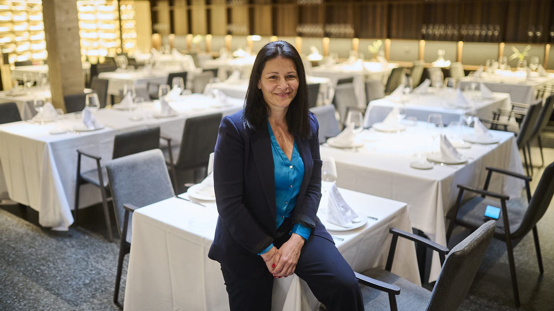 María Núñez Díaz del restaurante Don Mérito, en la calle Arrieta 9 de Pamplona. PABLO LASAOSA