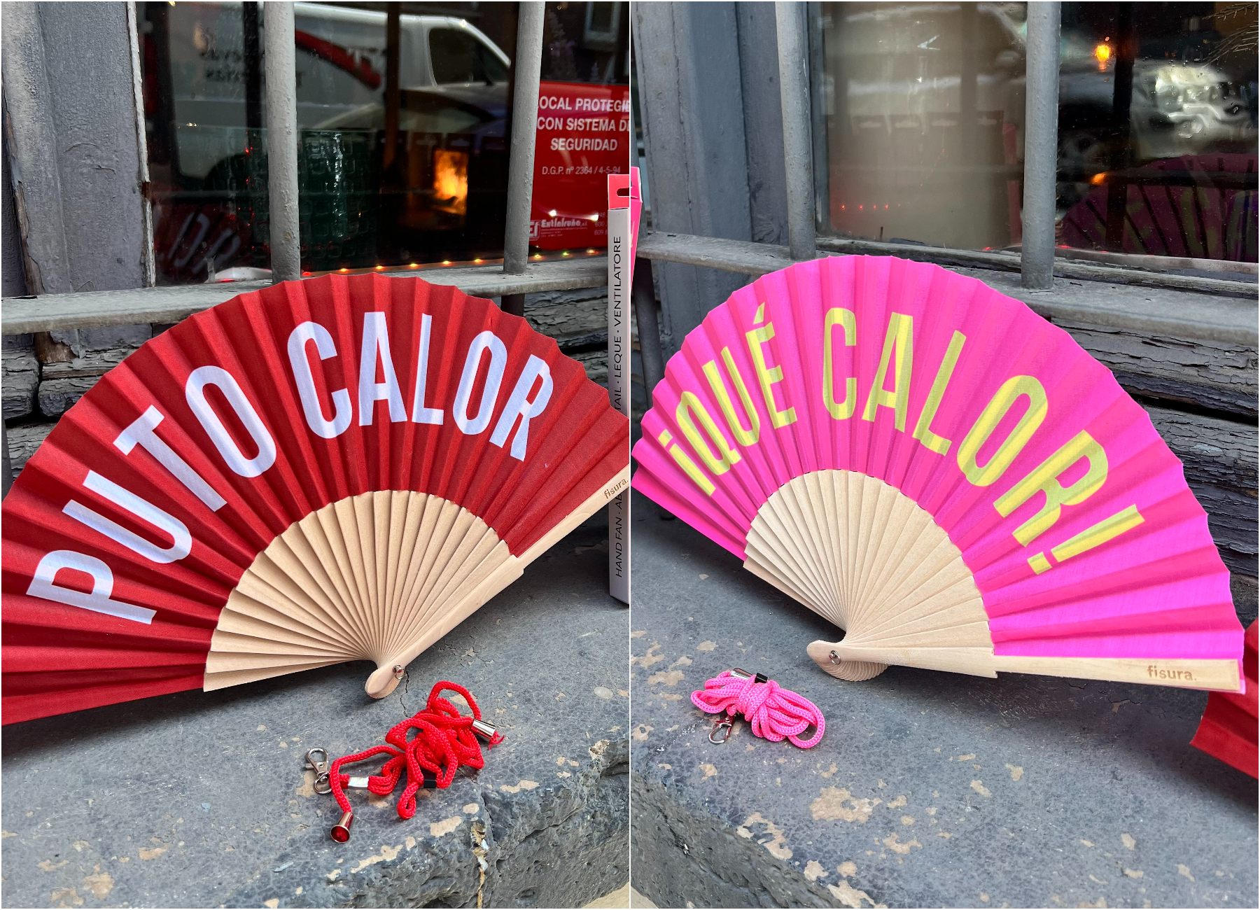 Los dos abanicos que se pueden comprar en la tienda Potsdam de Pamplona. CEDIDA