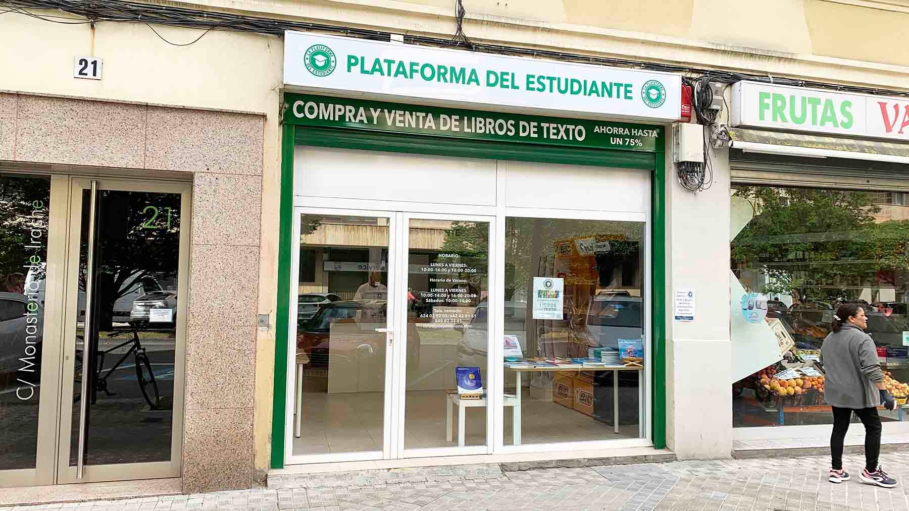 Librería la Plataforma del Estudiante en la calle Monasterio de Irache 21 de pamplona. Navarra.com