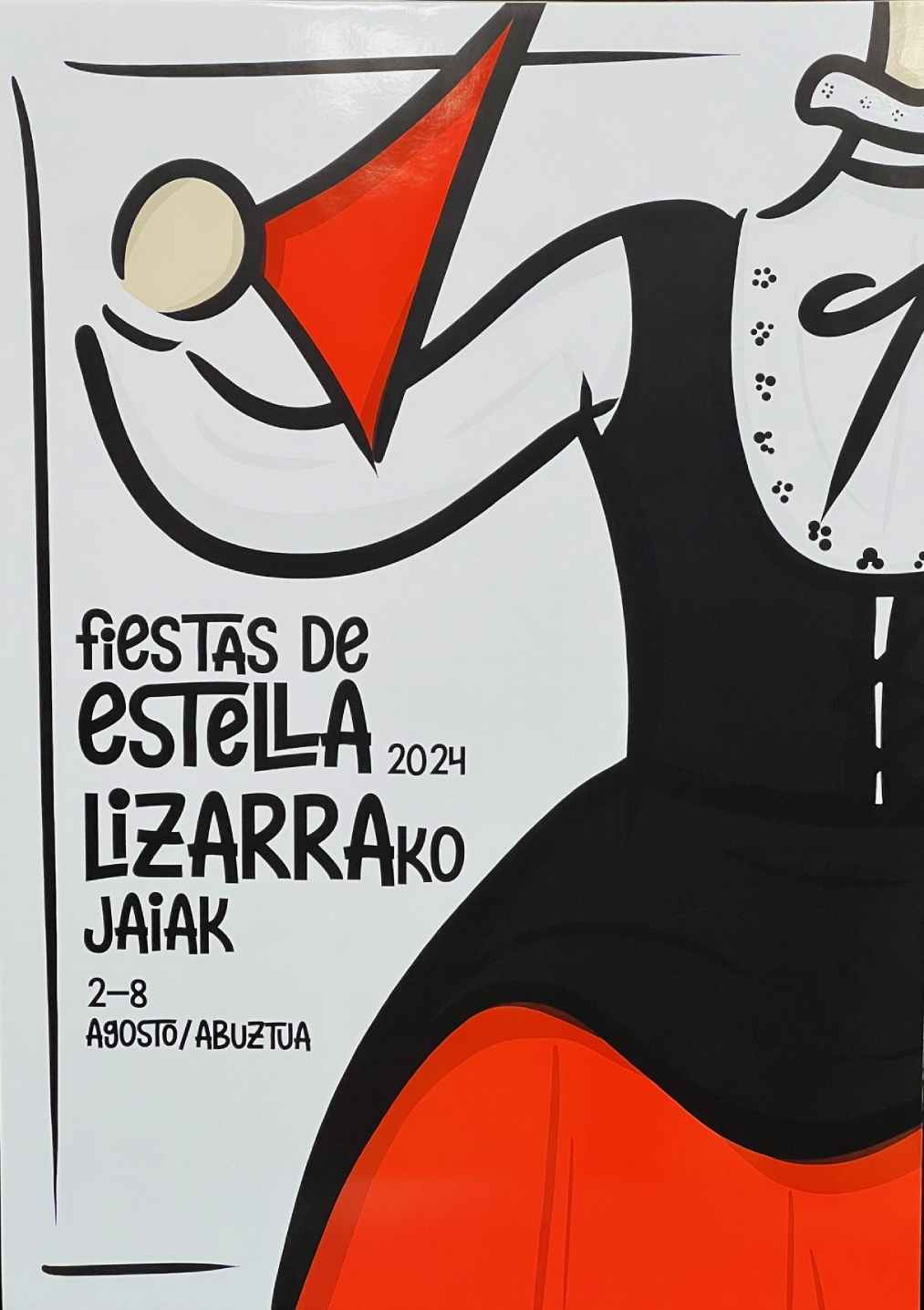 Cartel anunciador de las fiestas de Estella de 2024.