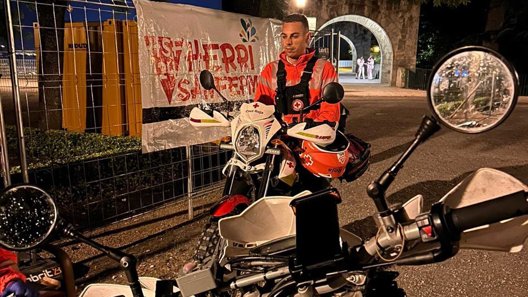 Andrés Torres, voluntario foráneo de Cruz Roja en San Fermín. CEDIDA