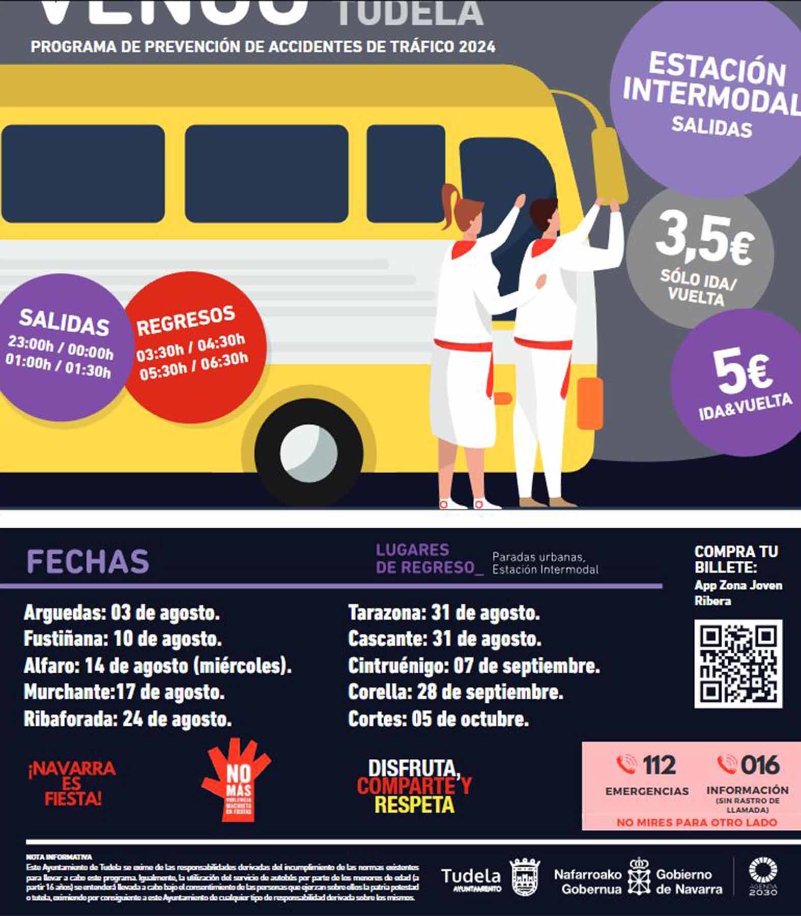 Cartel 'Voy y Vengo' Tudela. CEDIDA