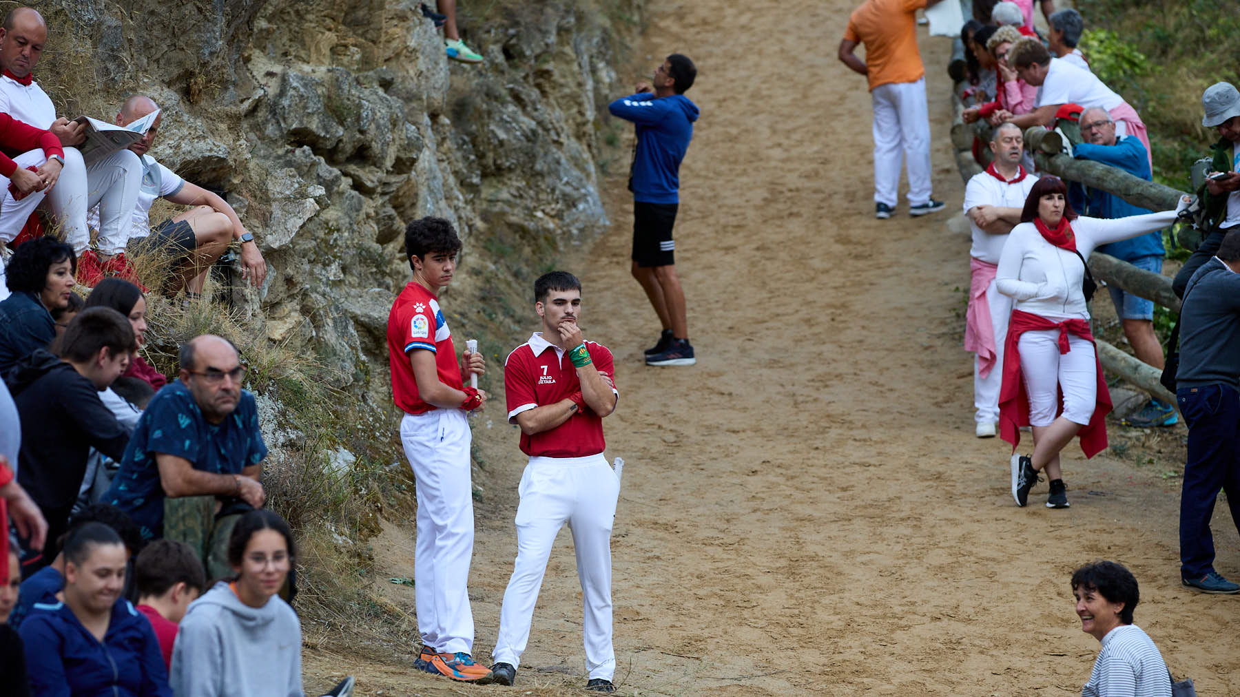 Cuarto encierro del Pilón de Falces 2024 con la ganadería Lastur de Itziar. IÑIGO ALZUGARAY
