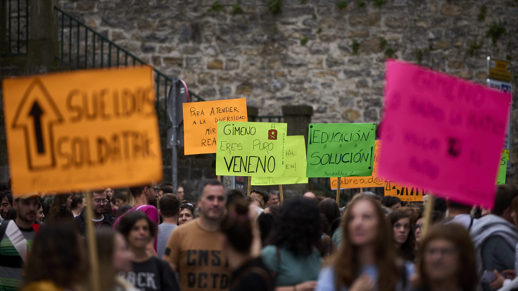 Aulas vacías en Navarra: nueva jornada de huelga de profesores en los colegios públicos