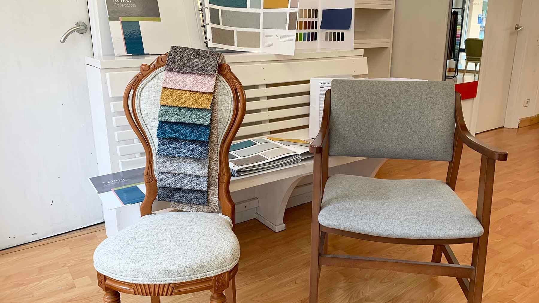 Interior de la Tapicería Javier en la plaza Berría de Ansoáin. Navarra.com