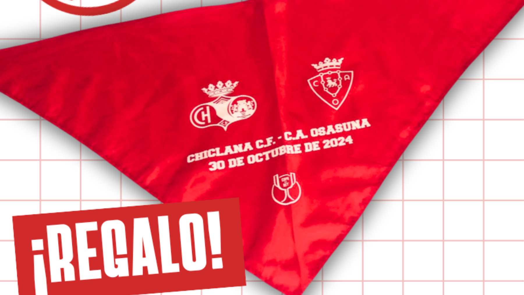 Imagen del pañuelo conmemorativo que regalará el Chiclana C.F. en el partido de la Copa del Rey de Osasuna. Chiclanacf