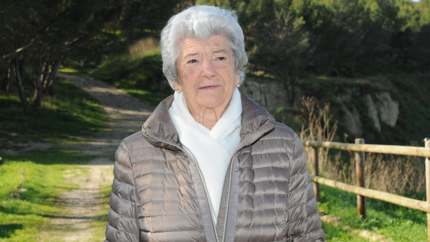 Gloria Aicua, la vecina de Caparroso que ha celebrado  sus 100 años. AMAYA LUQUI