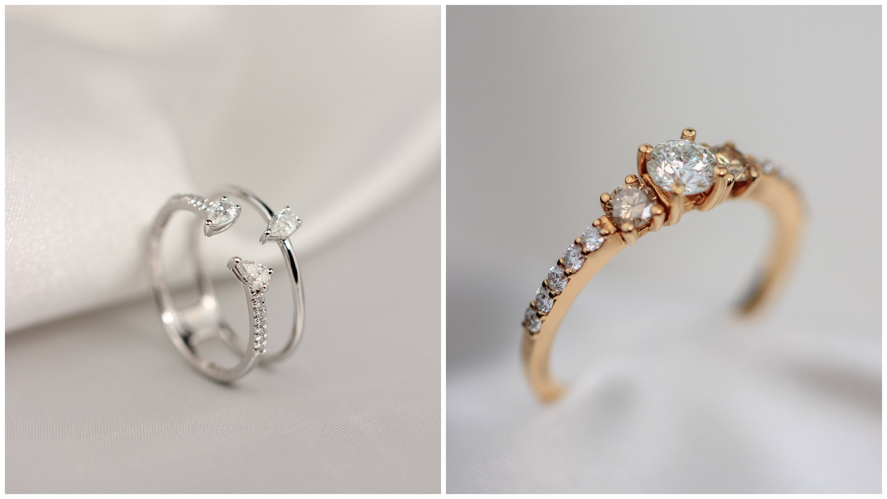 Imagen de dos anillos de Bijoya, perfectos para regalar en Navidad. CEDIDA