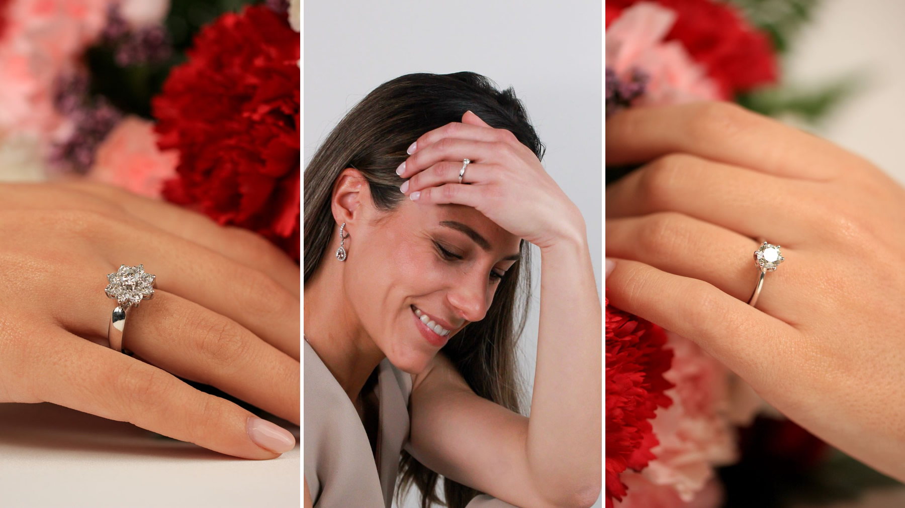 Modelos de BIJOYA con joyas de oro de 18 quilates y diamante. CEDIDA