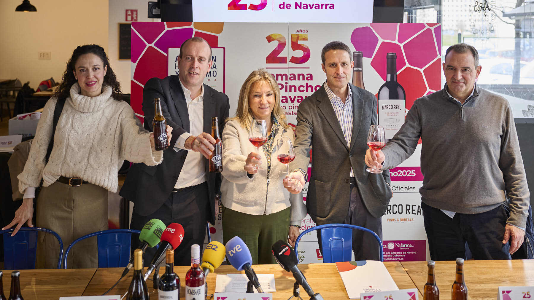 Rueda de prensa de presentación de la 25ª Semana del Pincho de Navarra. PABLO LASAOSA
