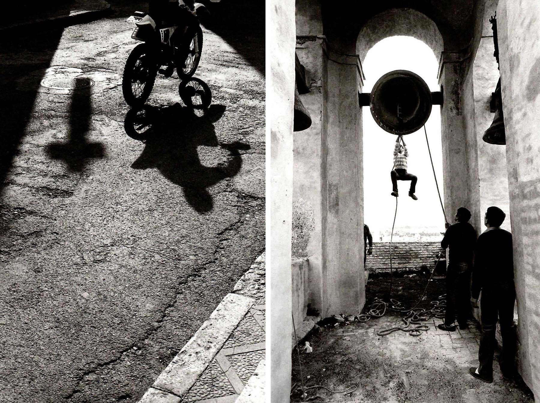 Fotos 12 y 13. A la izda. Del reportaje monográfico El Santo Christo Ibérico. Murcia 1998. A la drcha. Del reportaje monográfico La España Mágica. Utrera (Sevilla) 1982. (Fotos Koldo Chamorro, cortesía de la familia)