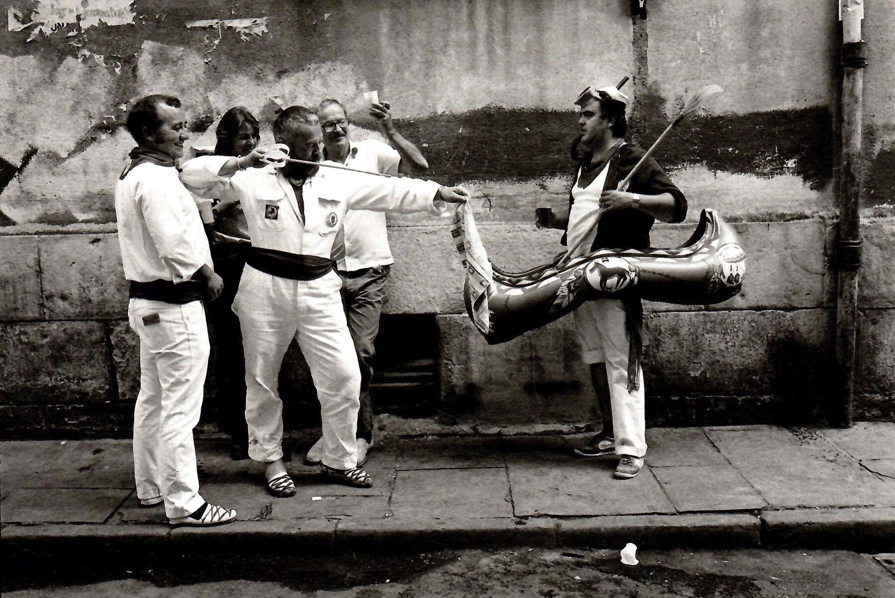 (07/1982) Del reportaje monográfico Los Sanfermines. (Foto Koldo Chamorro, cortesía de la familia)