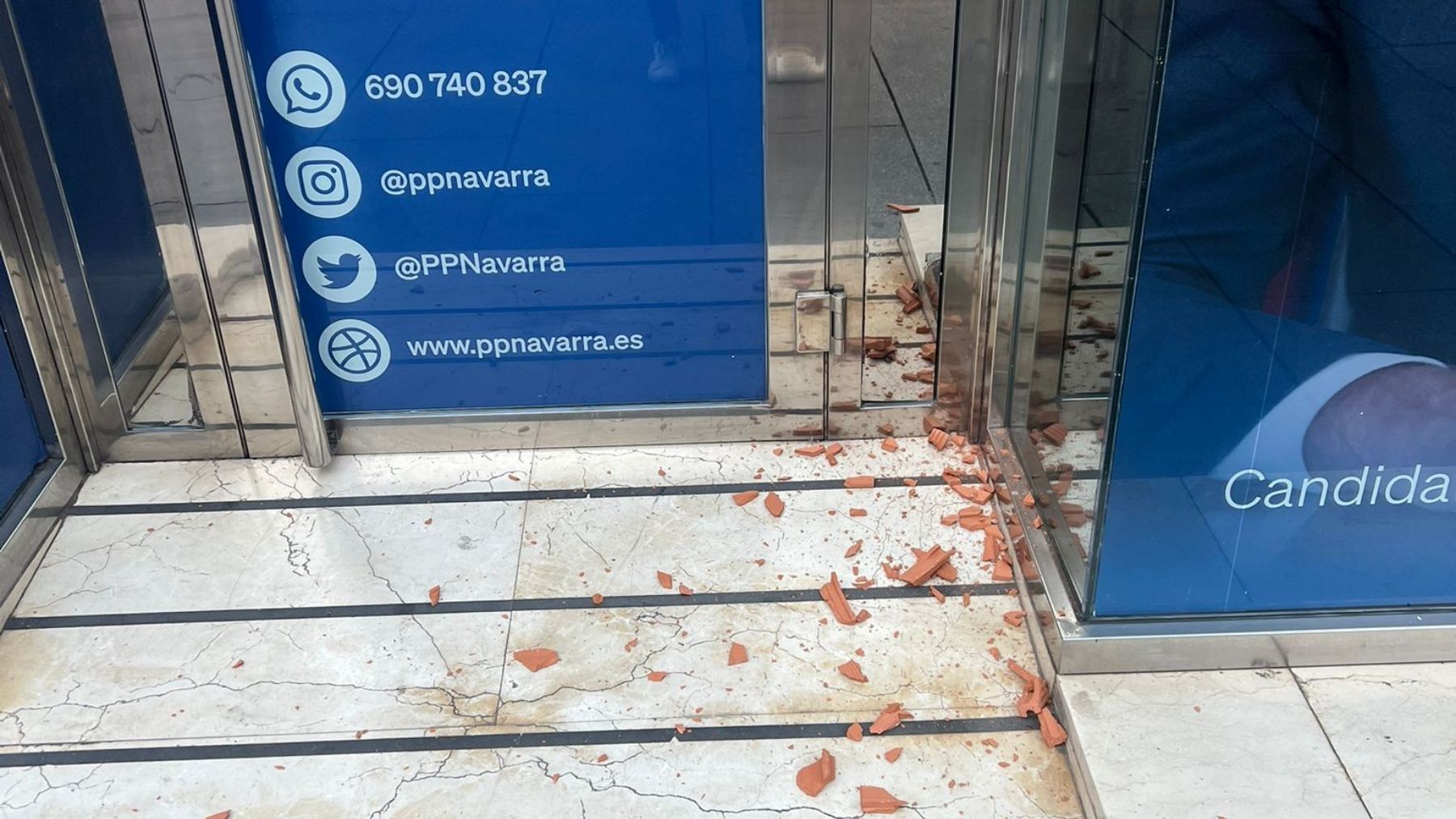 El PPN denuncia un nuevo ataque a su sede. CEDIDA