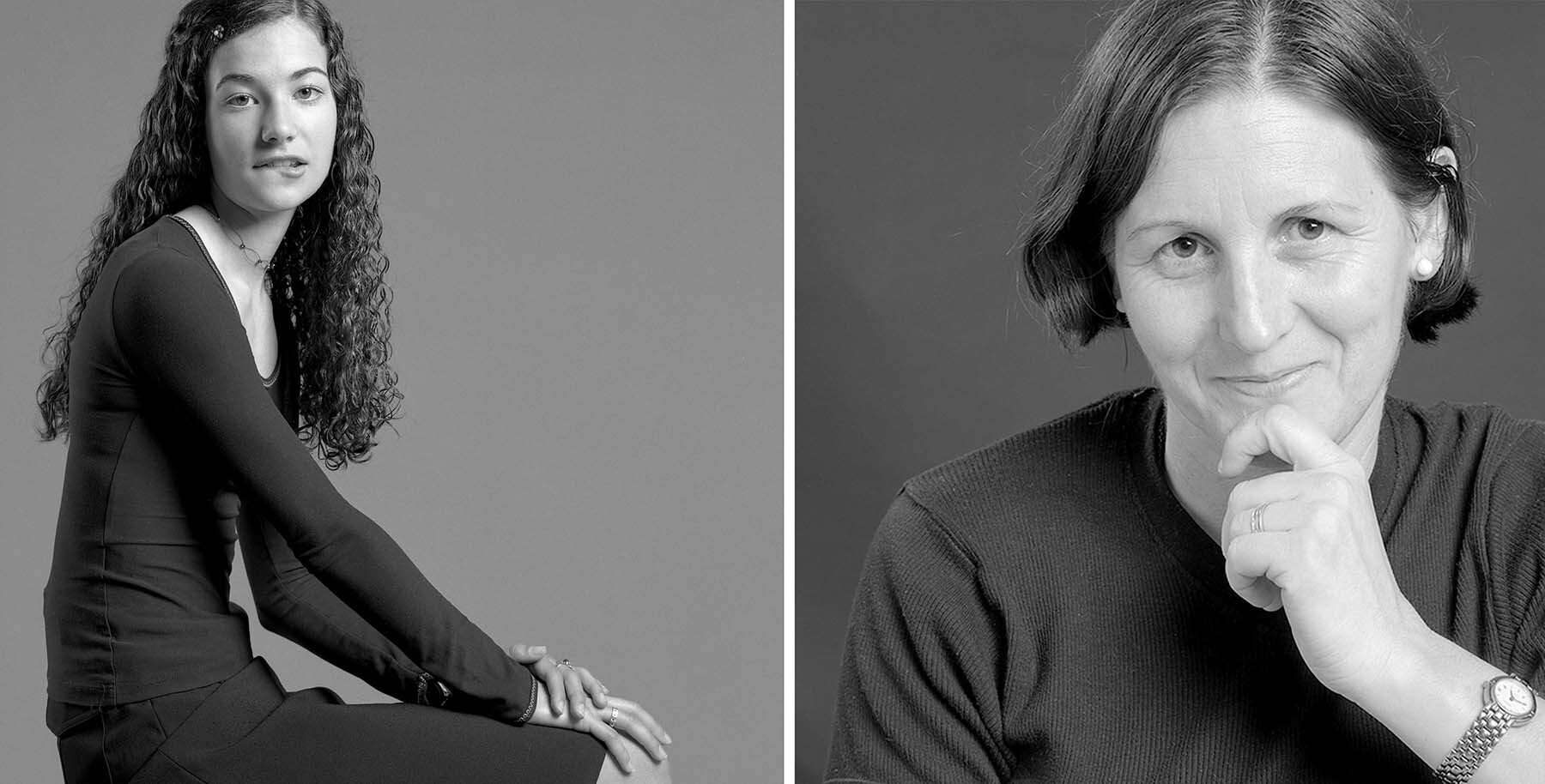 Fotos 07 y 08. Itziar y María. Cien retratos de mujeres. (Fotos David Artigas, cortesía del autor)