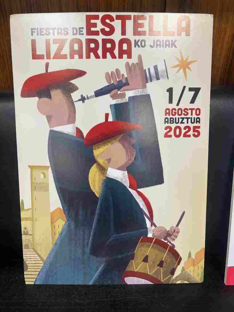 Cartel ganador del concurso de carteles de fiestas de Estella. AYUNTAMIENTO DE ESTELLA