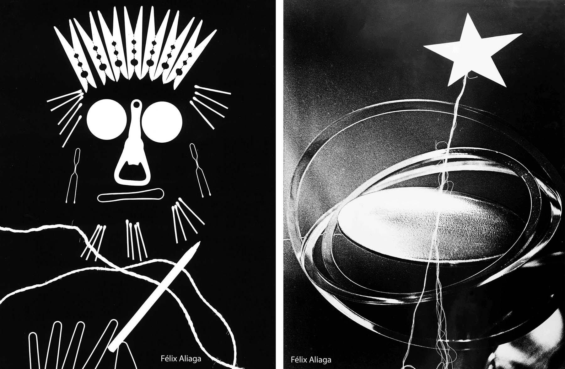 Fotos 07 y 08. Rayogramas. A la izqda. El Rey. A la drcha. Ha nacido una estrella (Fotos Félix Aliaga, cortesía de la familia)