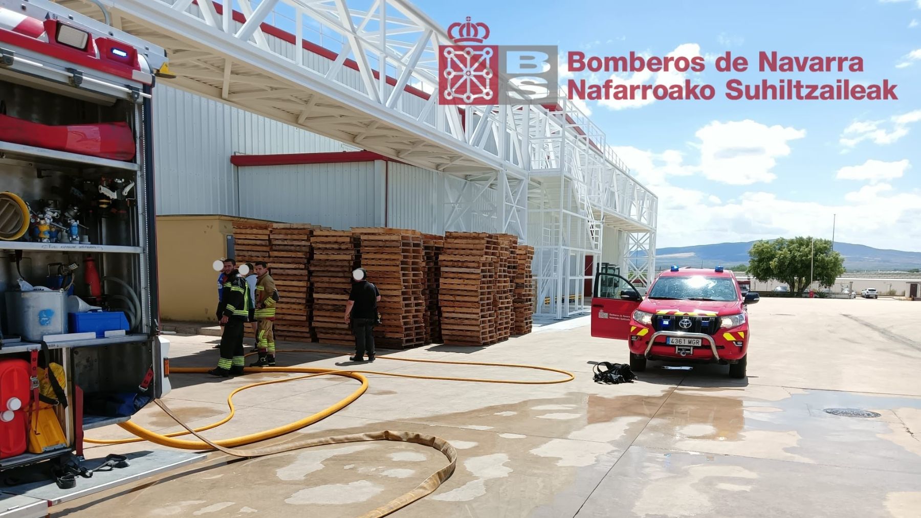 Incendio en una freidora industrial en un polígono de un pueblo de Navarra