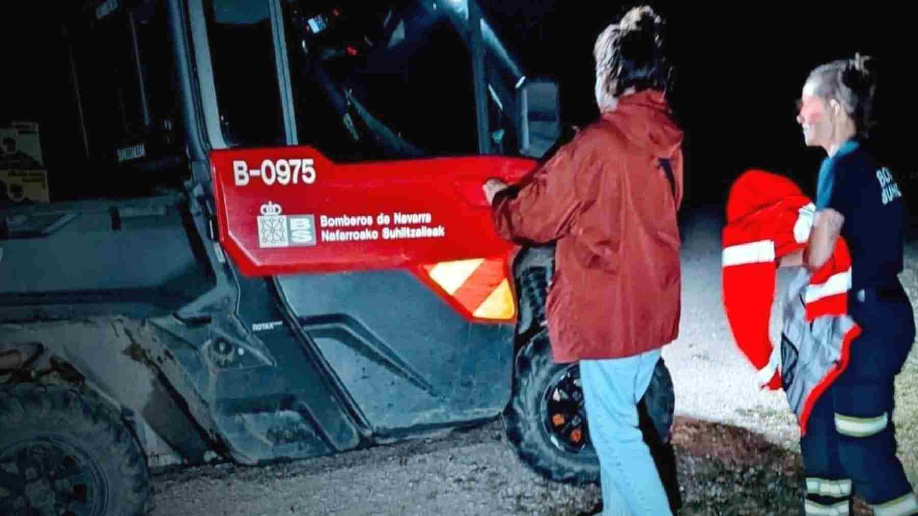 Localizan de madrugada a una senderista que se perdió haciendo una ruta en Navarra