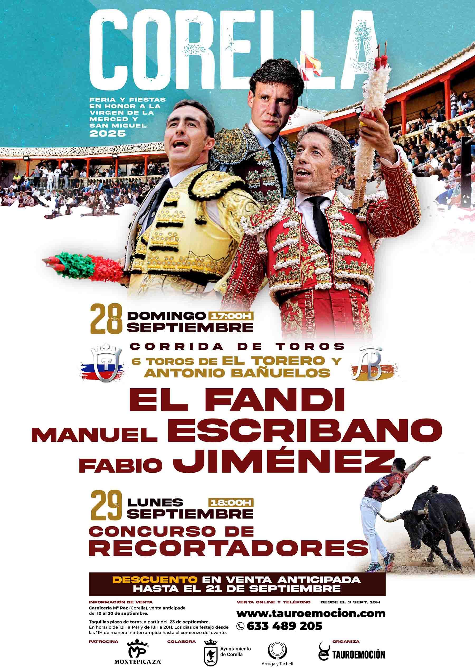 Cartel de toros en Corella