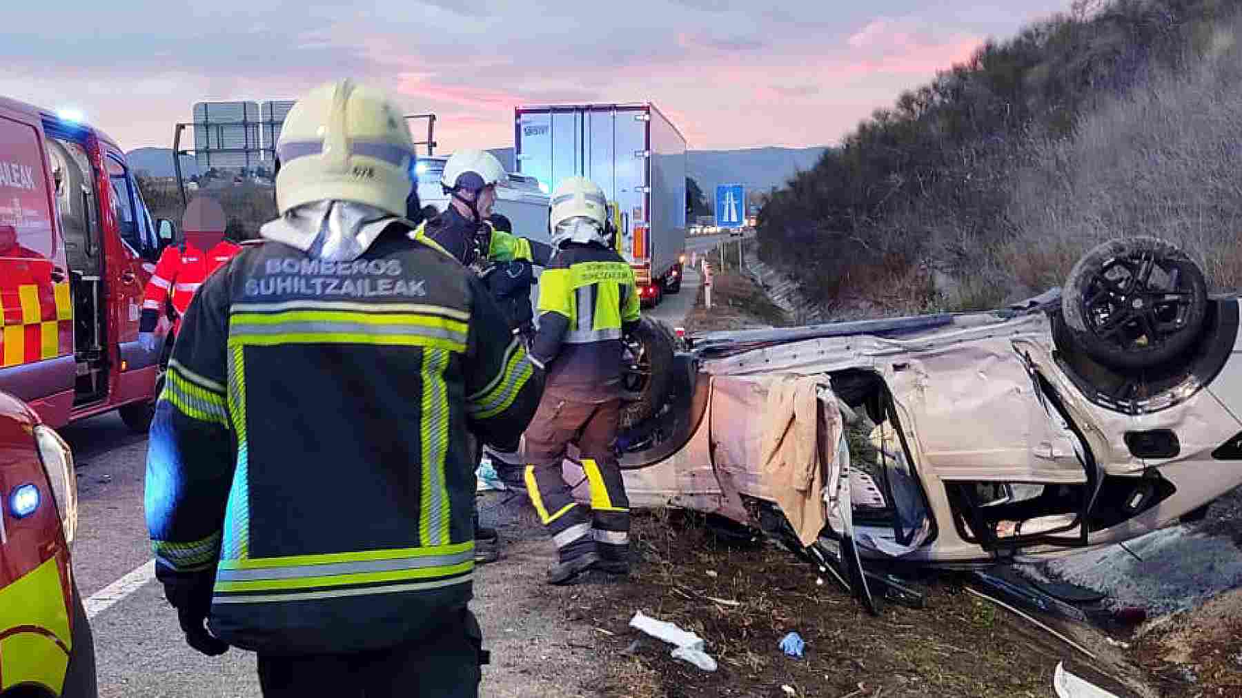 Evolución de los heridos en el accidente Esquiroz: uno de los niños se encuentra muy grave
