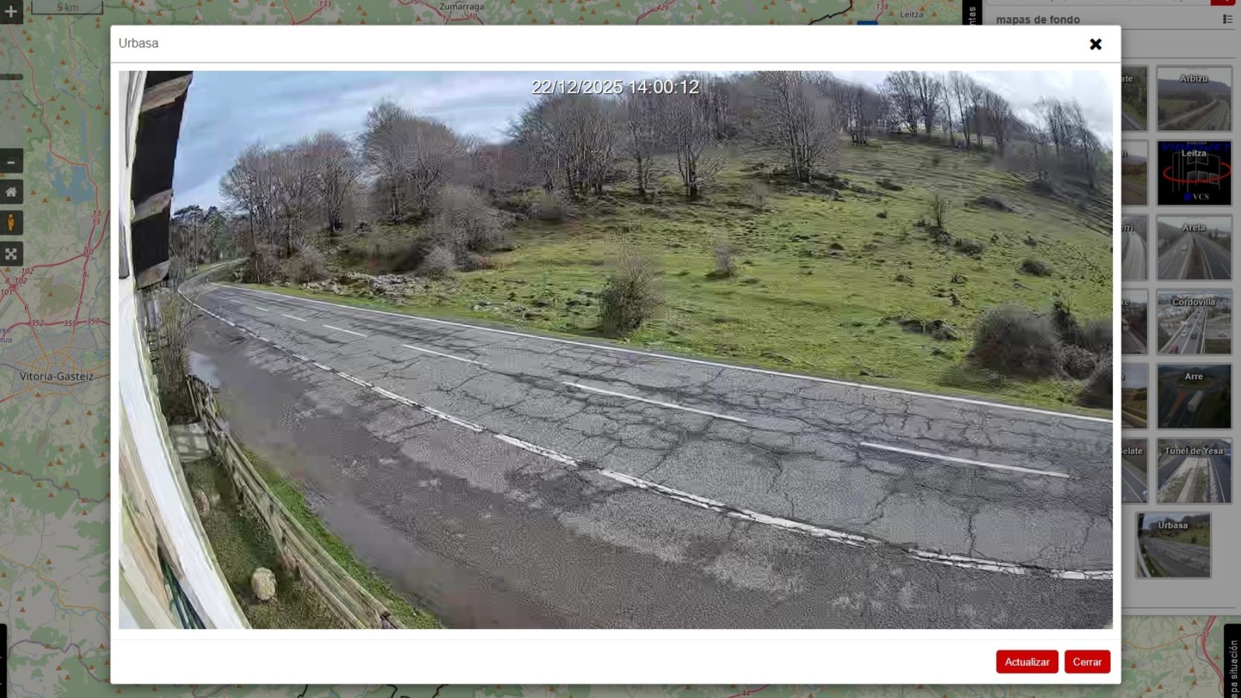 Navarra habilita una nueva cámara para conocer el estado de una carretera en tiempo real