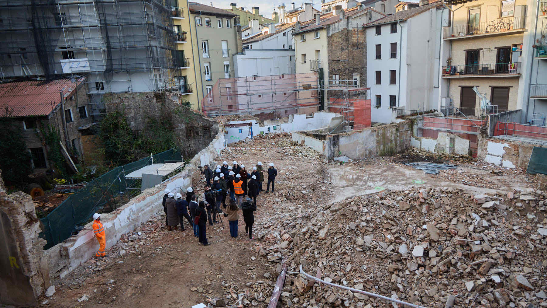 El solar del casco viejo de Pamplona que podría convertirse en un sitio arqueológico para nuevas investigaciones