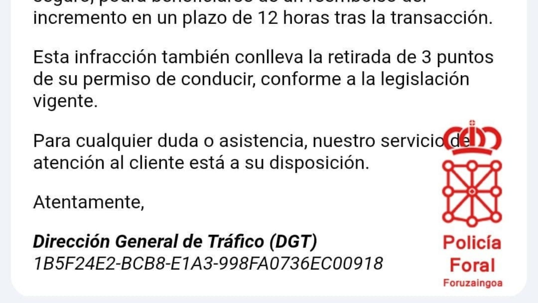 ¡No piques! Policía Foral advierte de la estafa que envía multas falsas en Navarra para robar datos y dinero