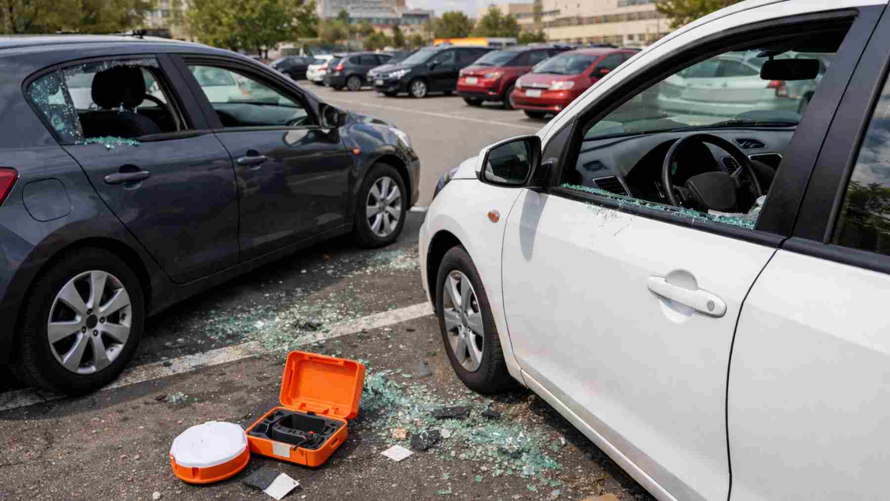 Robos en coches por la baliza V-16: el nuevo “botín” que está disparando las roturas de lunas