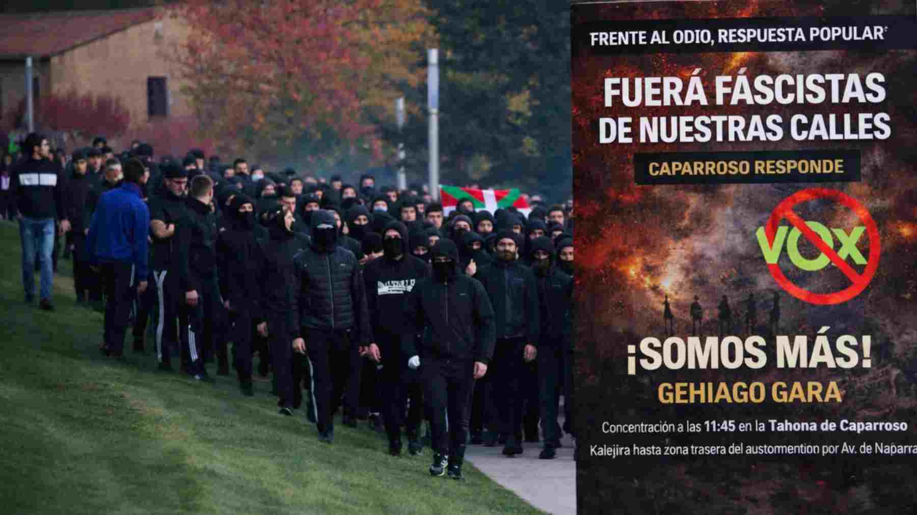 Radicales proetarras se organizan en redes sociales para reventar un acto de Vox en Navarra