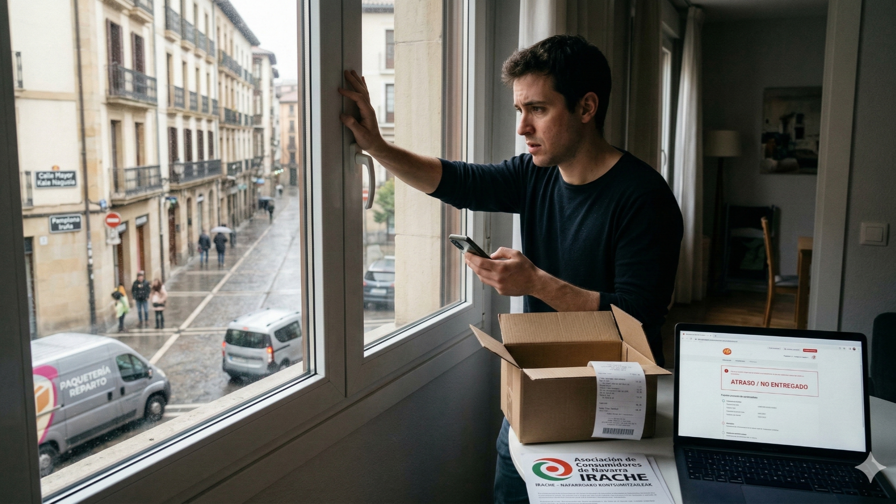 Las compras online en Navarra esconden un problema cada vez más repetido: paquetes que no llegan y nadie responde