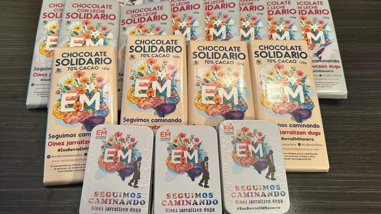 Navarra se vuelca con este chocolate solidario contra la esclerosis y dispara los fondos para un nuevo exoesqueleto