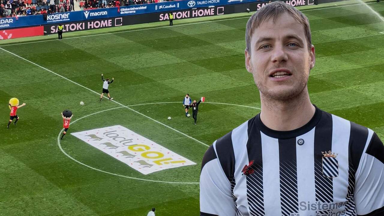 El increíble gol desde medio campo en El Sadar de Pamplona: un jugador se lleva 3.000 euros de premio