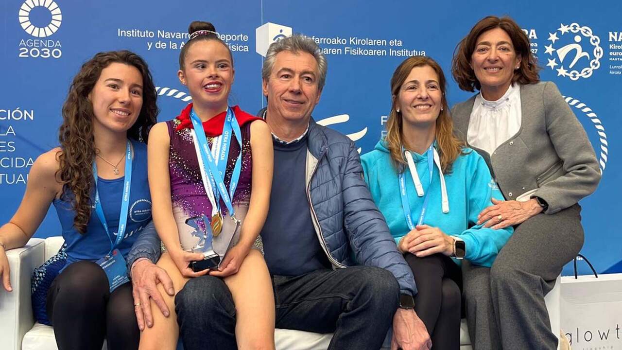 La navarra Nerea Díaz toca el cielo en Pamplona con una medalla de oro que emociona a toda su familia