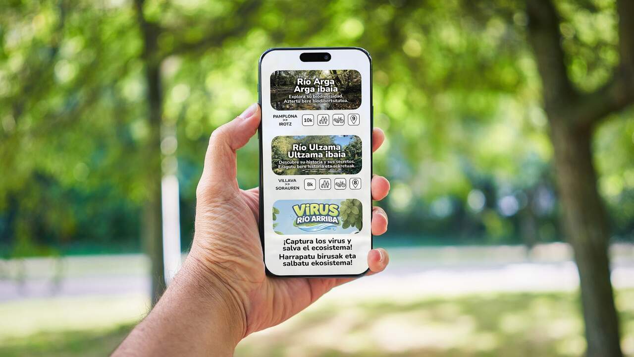 La nueva forma de recorrer el Paseo Fluvial de Pamplona con el móvil y realidad aumentada