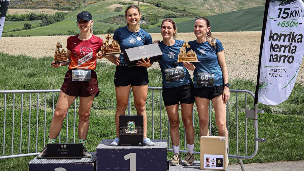 Participantes y ganadores de la carrera Elorz Trail 2026.