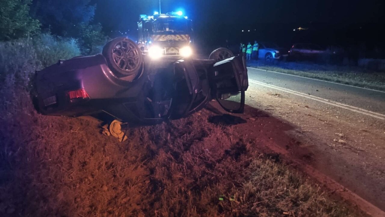 Estado del vehículo accidentado en Peralta. CEDIDA