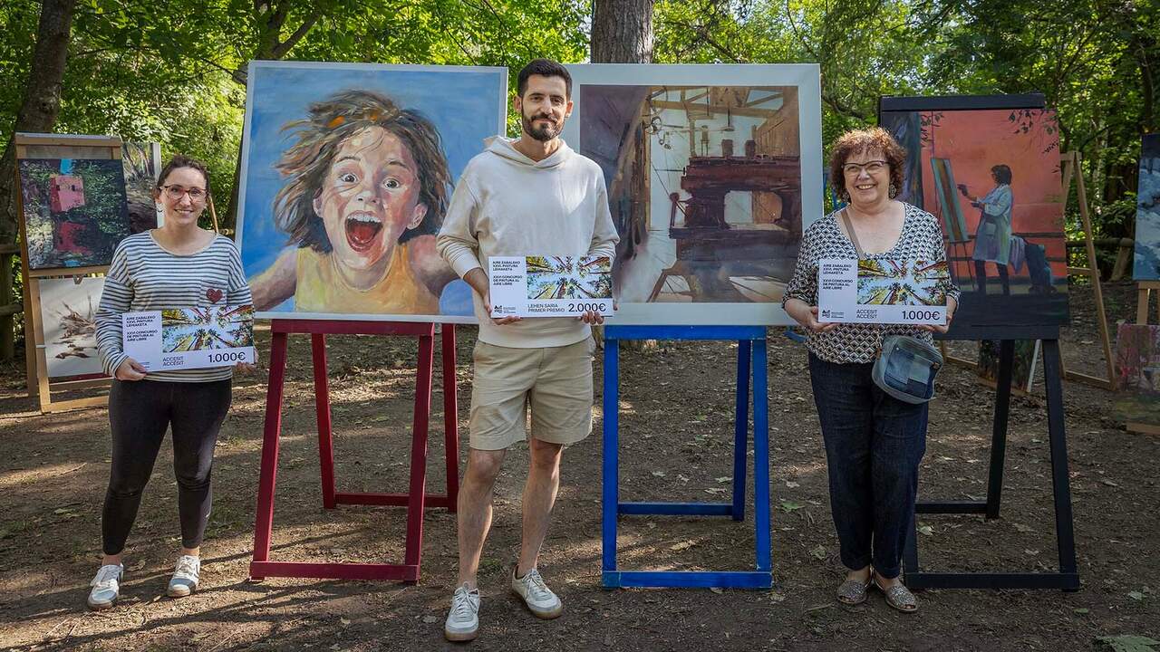 Un pamplonés gana con una acuarela el concurso de pintura al aire libre en su primera participación