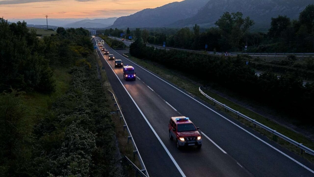 EN DIRECTO | Los cuerpos de los cinco policías forales muertos en un accidente llegan a Navarra