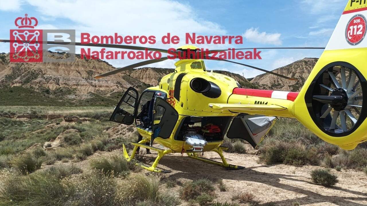 Una mujer cae de un caballo en un paraje de Navarra y tiene que ser rescatada en helicóptero