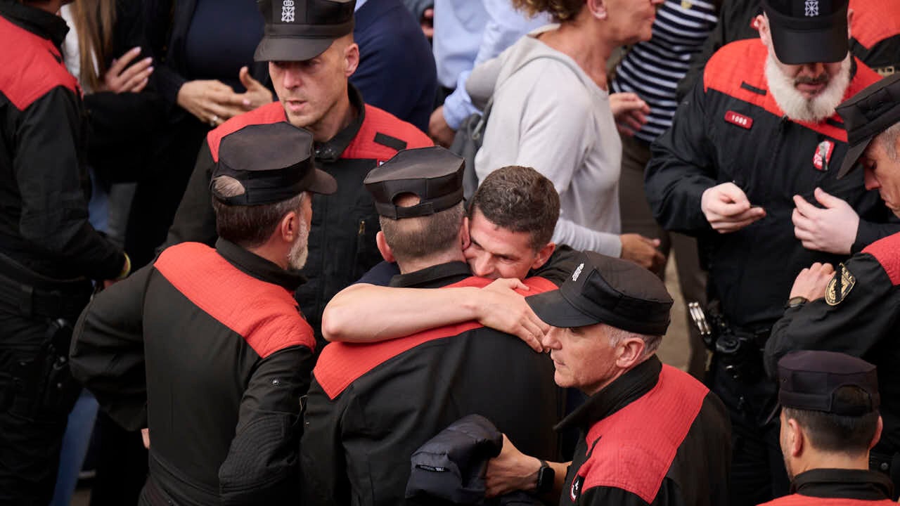 Funeral por los cinco polic&iacute;as forales fallecidos en un accidente de tr&aacute;fico. PABLO LASAOSA
