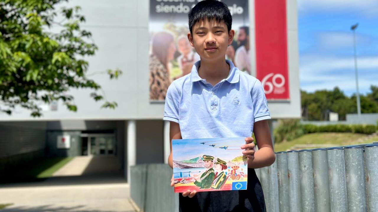 Un alumno de Miravalles -El Redín llevará su dibujo ante el Rey: 