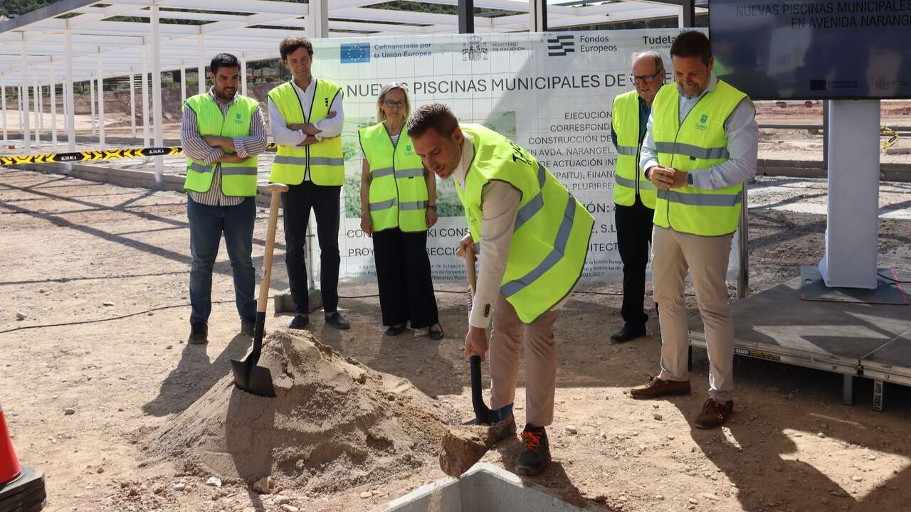 Tudela coloca la primera piedra de unas nuevas piscinas con una inversión millonaria